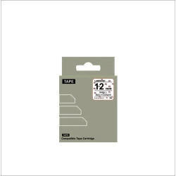 Fotoprinter üçün lent Label Lent Tape 12mm/8m, Black/White Flower