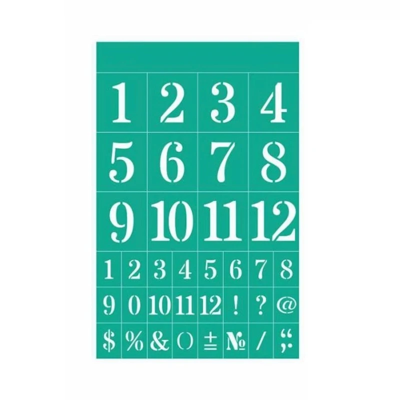 Трафарет самоклеящийся Rosa Talent, 13х20 см, №1751 Цифры