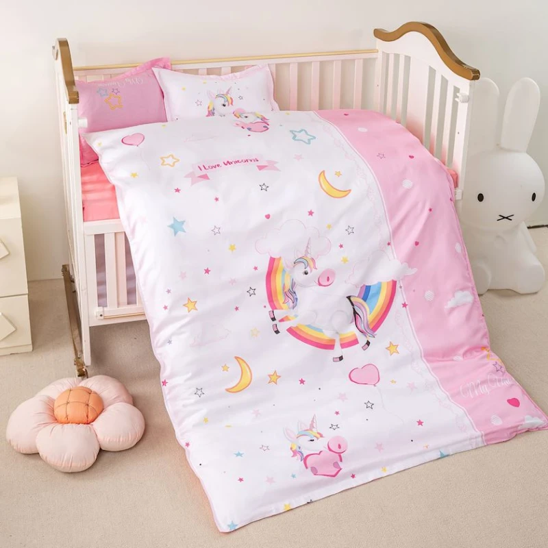 Uşaq yataq dəsti ET-1323, yorğan üzü 100x150 sm, mələfə 110x160 sm, yastıq üzü 35x45 sm, satin, rəngbərəng