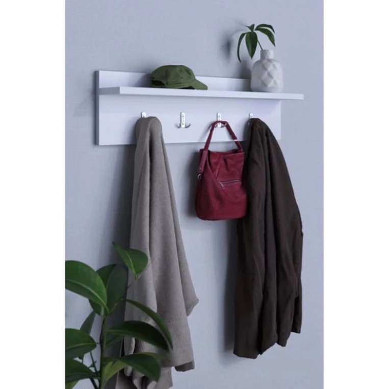 Вешалка Art_asilqan_3, ламинат, белая, 20х80 см Вешалка Art_asilqan_3, ламинат, белая, 20х80 см