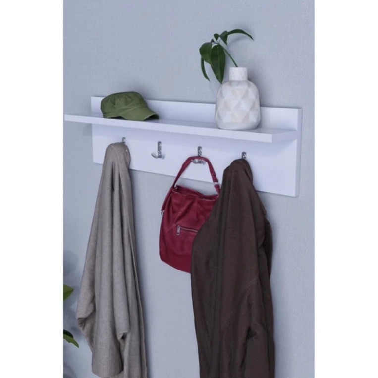 Вешалка Art_asilqan_3, ламинат, белая, 20х80 см Вешалка Art_asilqan_3, ламинат, белая, 20х80 см