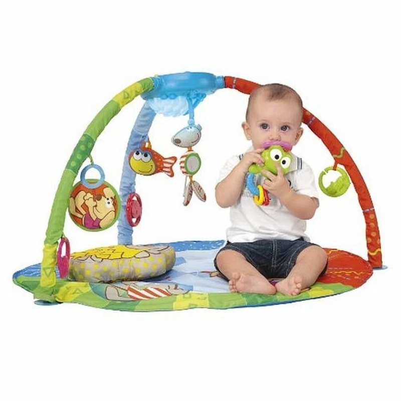 Игровой коврик Chicco Bubble Gym, электронная панель:25 минут музыки и звуковых эффектов, 0+ месяцев