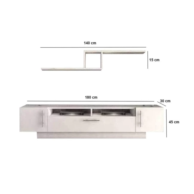Тумба под ТВ Ev Plus ev_12116274, ЛДСП, 180x55x30 см Тумба под ТВ Ev Plus ev_12116274, ЛДСП, 180x55x30 см
