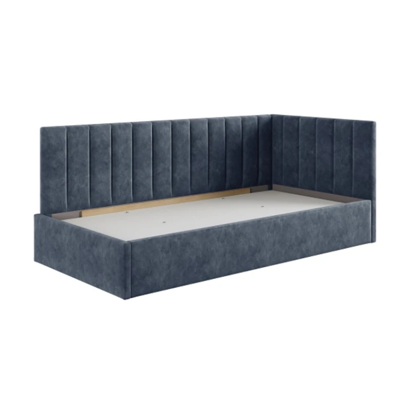 Односпальная кровать Art_tek_yataq 65, ламинат/текстиль, серая, 200x85x90 см Односпальная кровать Art_tek_yataq 65, ламинат/текстиль, серая, 200x85x90 см