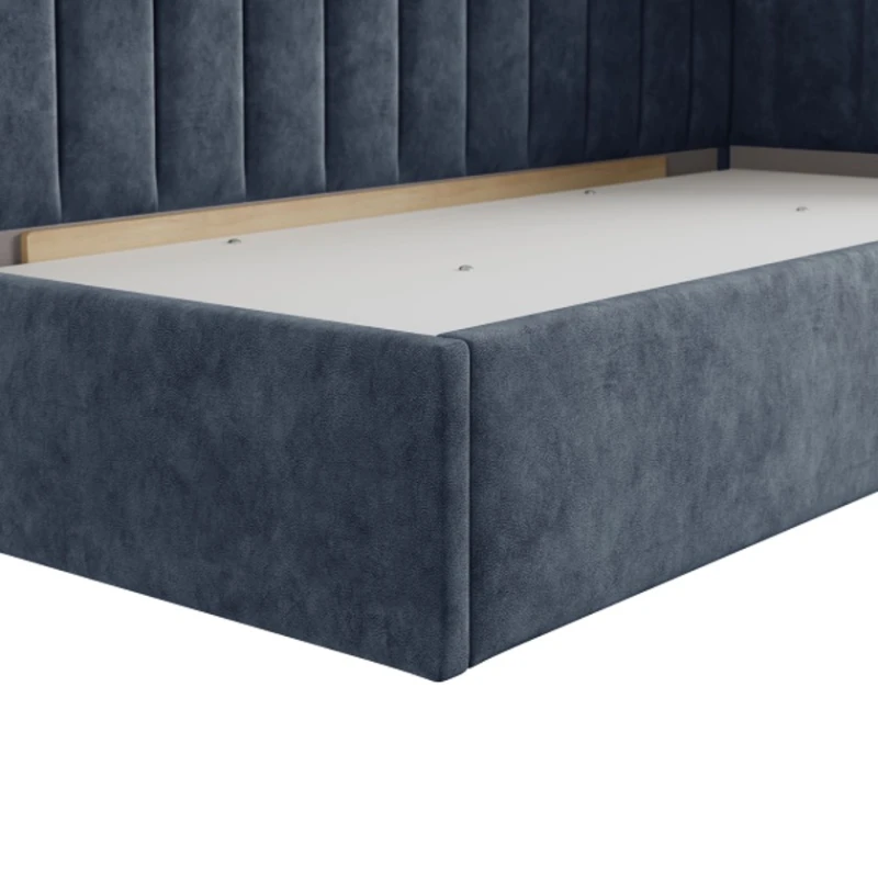 Односпальная кровать Art_tek_yataq 65, ламинат/текстиль, серая, 200x85x90 см Односпальная кровать Art_tek_yataq 65, ламинат/текстиль, серая, 200x85x90 см