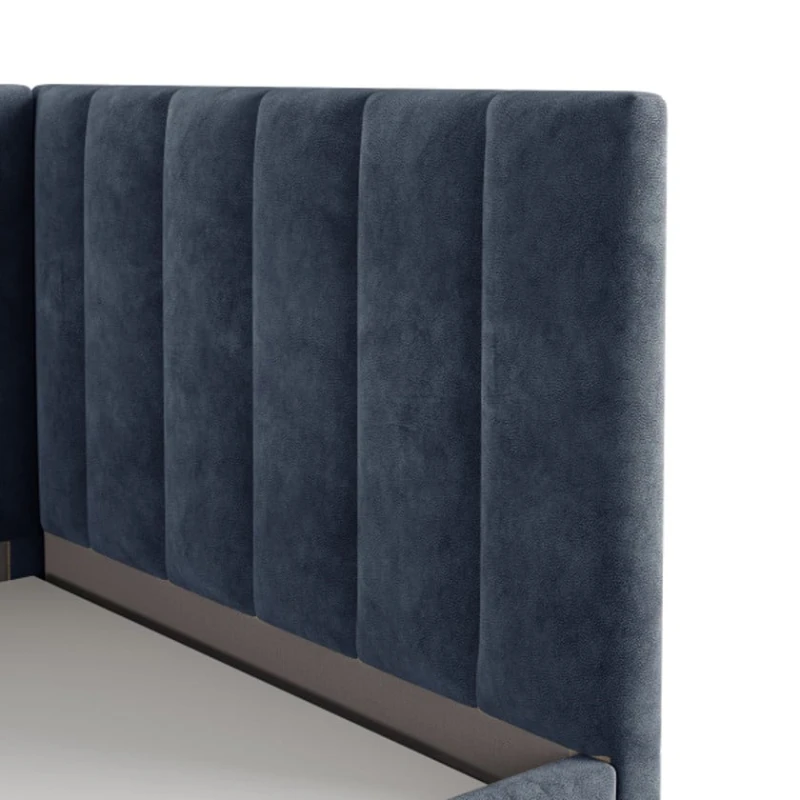 Односпальная кровать Art_tek_yataq 65, ламинат/текстиль, серая, 200x85x90 см Односпальная кровать Art_tek_yataq 65, ламинат/текстиль, серая, 200x85x90 см