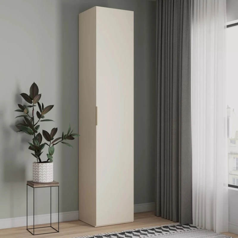 Шкаф Art Mebel 9, 210x50x45 см, ламинат, кремовый Шкаф Art Mebel 9, 210x50x45 см, ламинат, кремовый