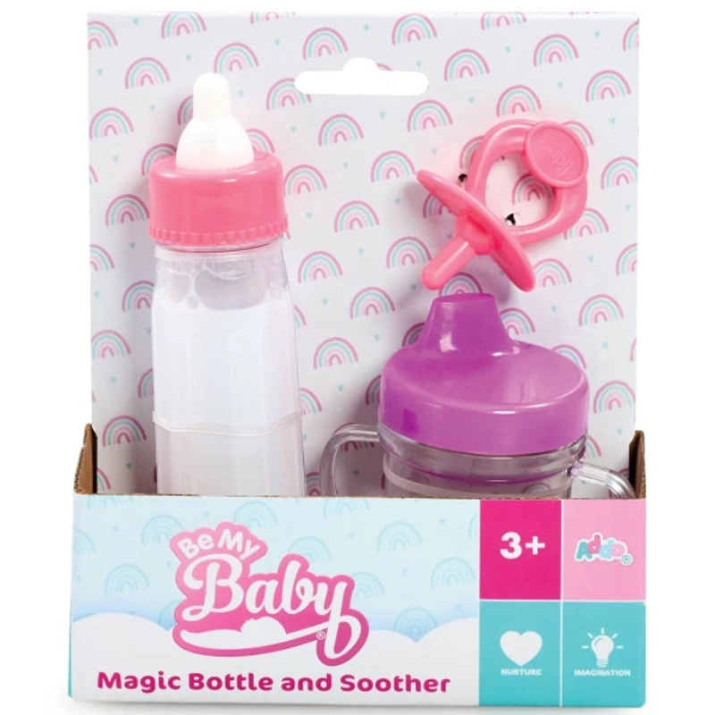 Аксессуары для кукол Addo Be My Baby, Magic Bottle and Soother, 3+ лет Аксессуары для кукол Addo Be My Baby, Magic Bottle and Soother, 3+ лет