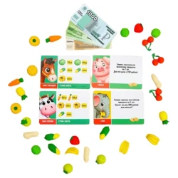 Набор развивающий Zabiaka Веселый магазин, картон, разноцветный