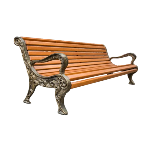 Деревянная скамейка Azpark APP-01, коричневая, сосна/чугун, 190x75x92 см Деревянная скамейка Azpark APP-01, коричневая, сосна/чугун, 190x75x92 см