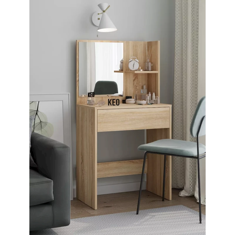 Туалетный столик 130x40x65 см, ЛДСП, сонома