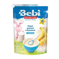 Молочная каша Bebi Рисовая с бананом, с 6 месяцев, 200 г