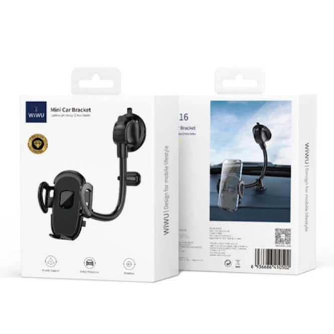 Автомобильный держатель для телефона Wiwu CH016 Black Автомобильный держатель для телефона Wiwu CH016 Black