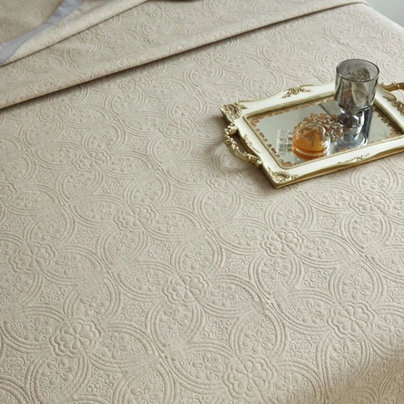 Покрывало Miranova FS-556, односпальное, лен, 180х240 см, наволочка 50x70, бежевое