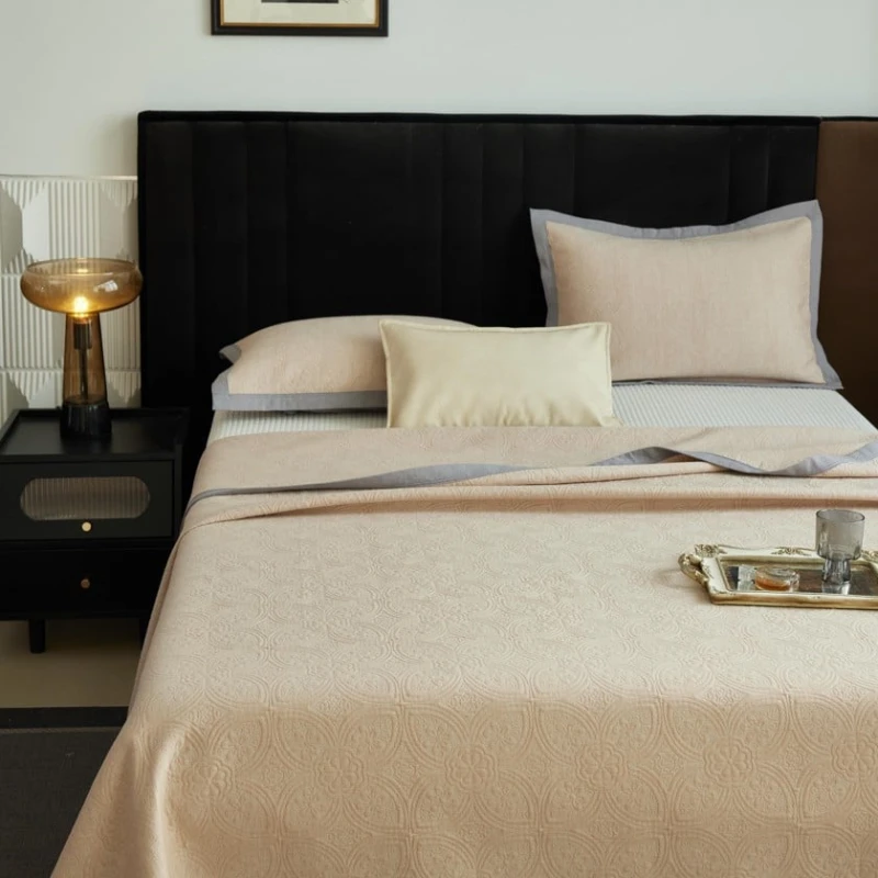 Покрывало Miranova FS-556, односпальное, лен, 180х240 см, наволочка 50x70, бежевое