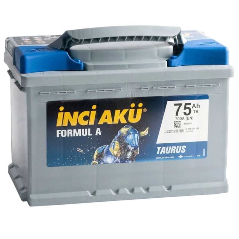 Автомобильный аккумулятор İnci Akü Formul A Taurus L3 075 070 113 75Ah