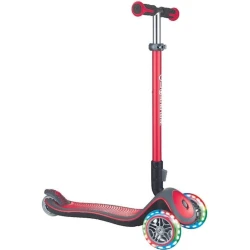 Yığılan skuter Globber Elite Deluxe, qırmızı/qara
