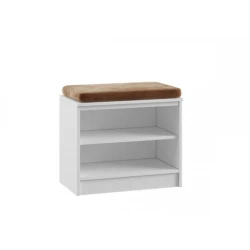 Ayaqqabı üçün tumba Art Mebel 5, laminat, ağ, 45x70x30 sm