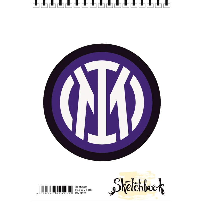 Блокнот Sketchbook Inter Milan, A5, 30 листов Блокнот Sketchbook Inter Milan, A5, 30 листов