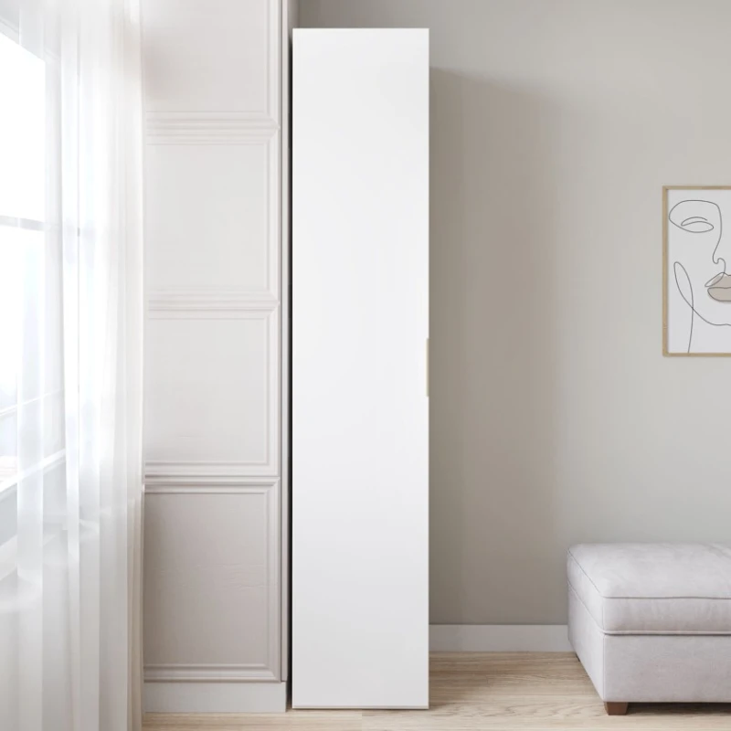 Шкаф Art Mebel 6, 210x60x45 см, ламинат, белый Шкаф Art Mebel 6, 210x60x45 см, ламинат, белый