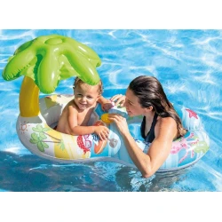 Надувной матрас для мамы и ребенка Intex 56590 My first float 117x75 см, разноцветный