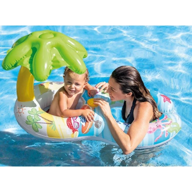 Надувной матрас для мамы и ребенка Intex 56590 My first float 117x75 см, разноцветный Надувной матрас для мамы и ребенка Intex 56590 My first float 117x75 см, разноцветный