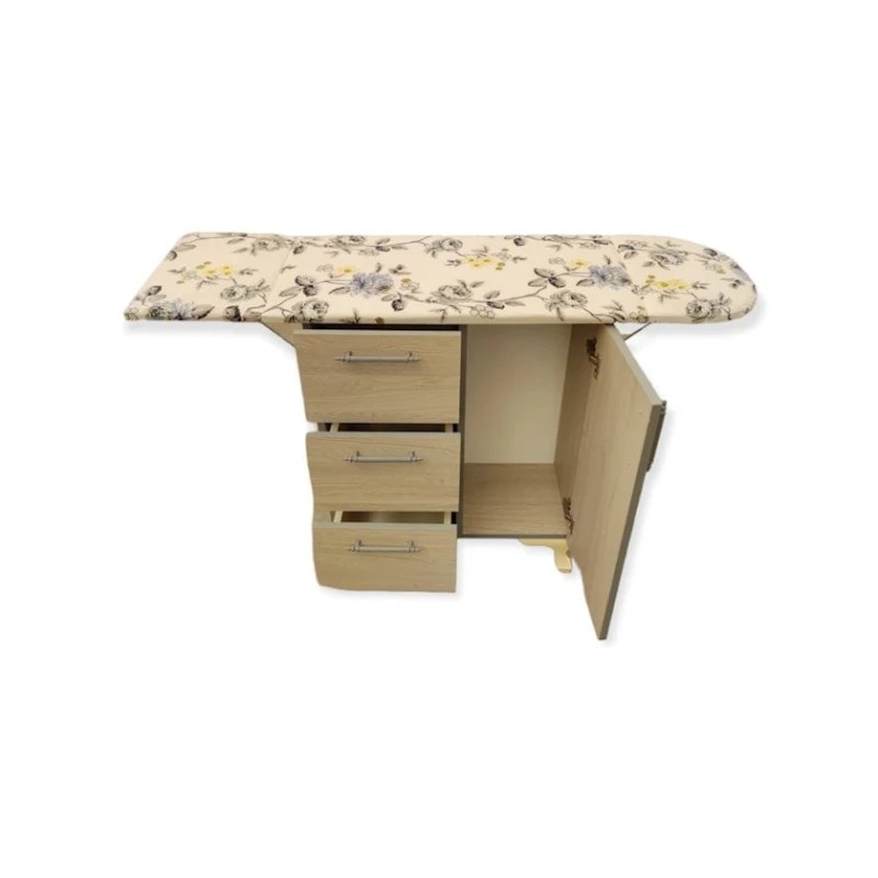 Гладильная доска и комод, коричневый, 80-135x86x42 см