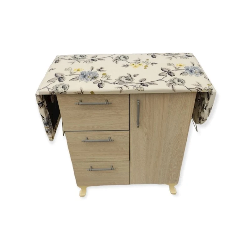 Гладильная доска и комод, коричневый, 80-135x86x42 см