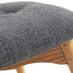 Кресло JYSK Petersborg с табуретом темно-серый