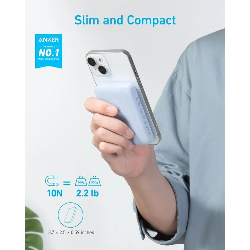 Внешний аккумулятор Anker A1616 5000 mAh Purple Внешний аккумулятор Anker A1616 5000 mAh Purple