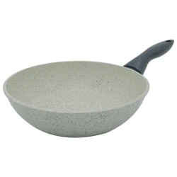 Сковородка Vari Классическая каменная KKLW30128, алюминий, белая, 28 см