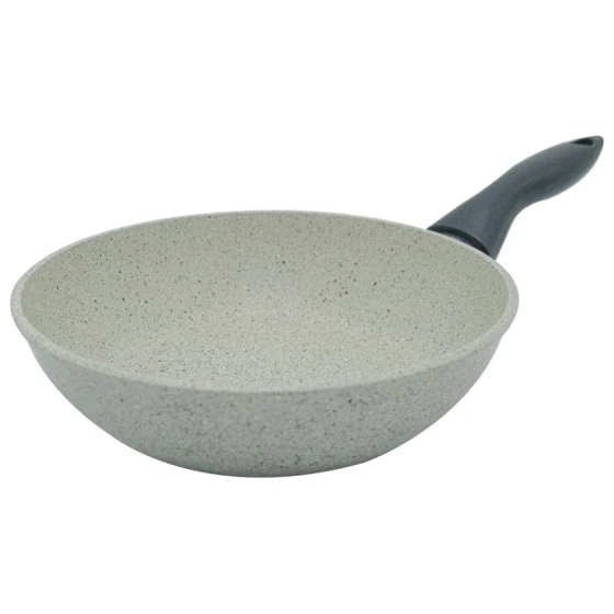 Сковородка Vari Классическая каменная KKLW30128, алюминий, белая, 28 см