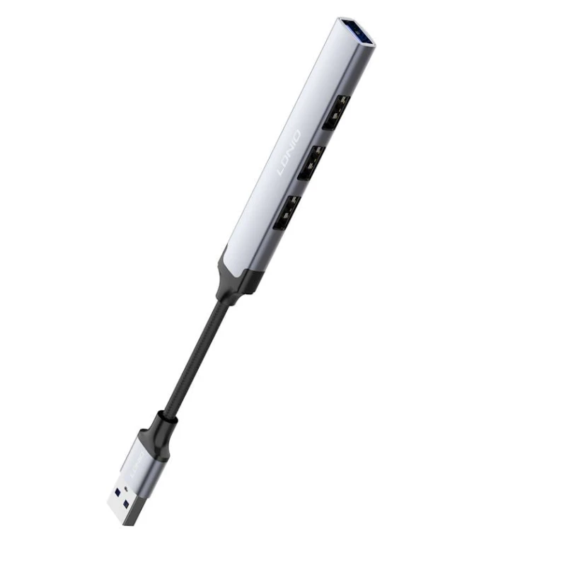 USB hub LDNIO DS-44U 4-in-1 Grey USB hub LDNIO DS-44U 4-in-1 Grey