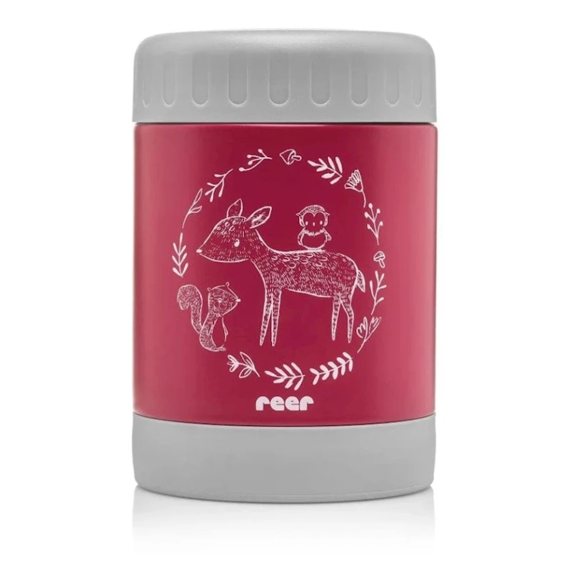 Термос для детского питания Reer Stainless Steel Hot Box, 300 мл, Berry Red Термос для детского питания Reer Stainless Steel Hot Box, 300 мл, Berry Red