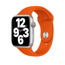 Apple Watch 42/44/45/49 mm Orange üçün qayış Silicone Band 004