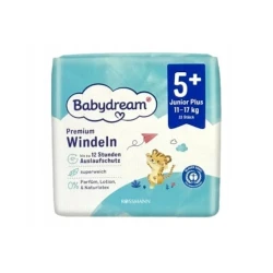 Детские подгузники Babydream Premium, 5+(Junior Plus), 11-17 кг, 33 шт