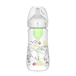 Бутылочка для кормления Dr Brown's WB91009-INTLX, 0-3 мес, 270 мл, прозрачная