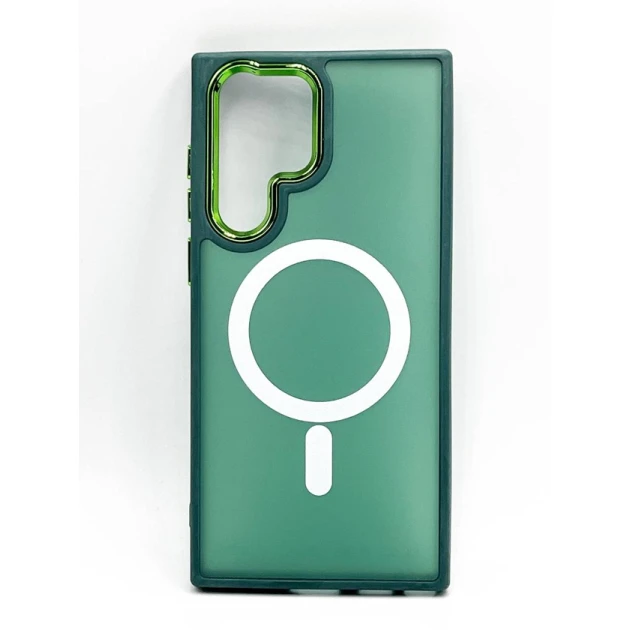 Çexol MagSafe Samsung Galaxy S22 Ultra üçün, yaşıl