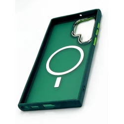 Çexol MagSafe Samsung Galaxy S22 Ultra üçün, yaşıl