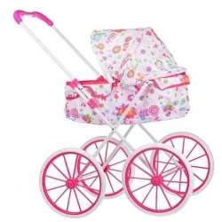 Коляска-люлька для кукол 1834-7, с большими колесами Коляска-люлька для кукол 1834-7, с большими колесами