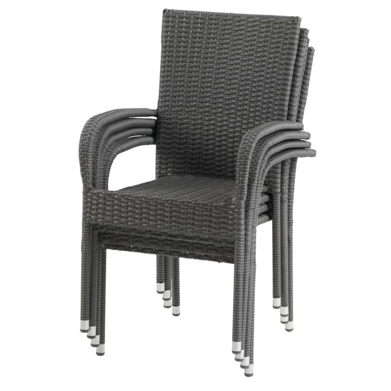 Садовый стул JYSK Gudhjem, искусственный ротанг, серый, 55x68x106 см Садовый стул JYSK Gudhjem, искусственный ротанг, серый, 55x68x106 см