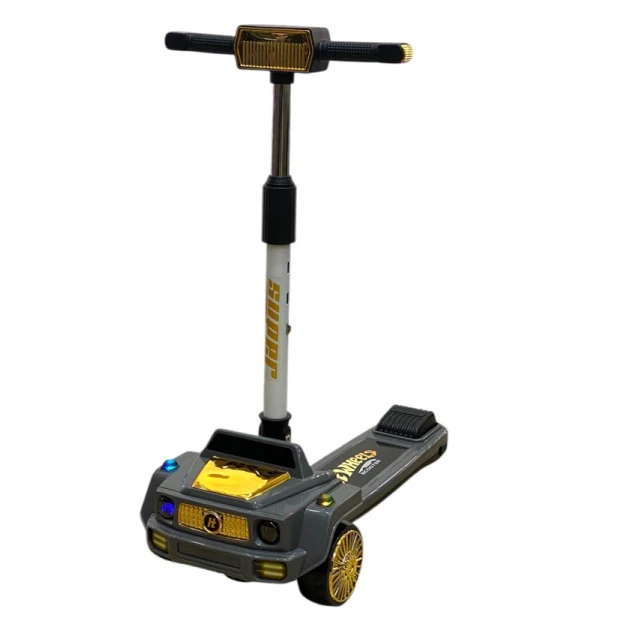 Uşaqlar üçün samokat M6745 Gelandewagen, boz/sarı