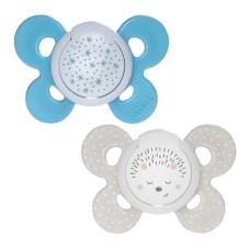 Əmziklər dəsti Chicco Physio Comfort Lumi Boy, 16-36 ay, silikon, 2 əd, göy