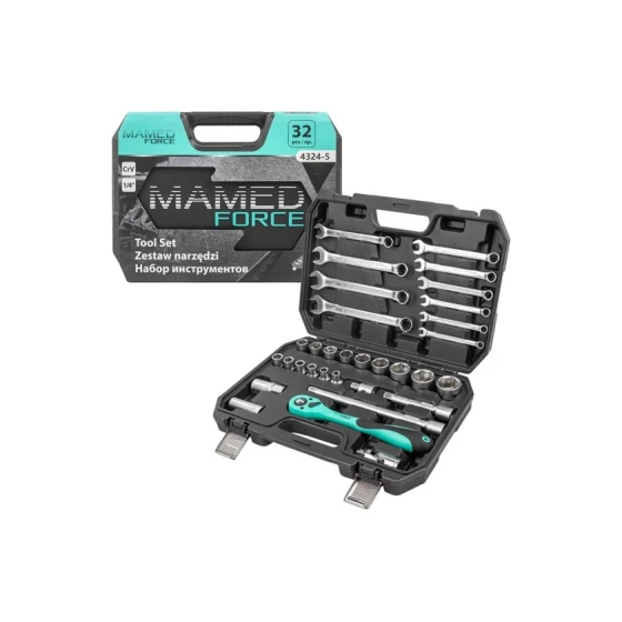 Набор инструментов Mamedforce MF-4324-5 PROFI, 32 предмета, 1/2 Набор инструментов Mamedforce MF-4324-5 PROFI, 32 предмета, 1/2