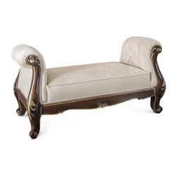 Банкетка Era mebel Djakonda O-01, бежевый/коричневый Банкетка Era mebel Djakonda O-01, бежевый/коричневый