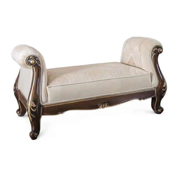 Банкетка Era mebel Djakonda O-01, бежевый/коричневый