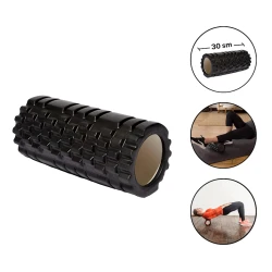 Массажный ролик с зубцами Gymnic 1004, черный, 30 см