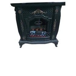 Печь-камин Mahshid Davam Ks0164, металл, черный, 92x89x36 см