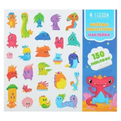Наклейки в папке Геодом Веселые монстрики, 150 шт, 23.5x21.5 см Наклейки в папке Геодом Веселые монстрики, 150 шт, 23.5x21.5 см