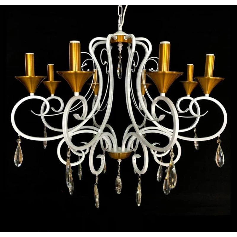 Asma çilçıraq Şəms Aydınlatma 8107-8 WT, ağ/qızılı Asma çilçıraq Şəms Aydınlatma 8107-8 WT, ağ/qızılı